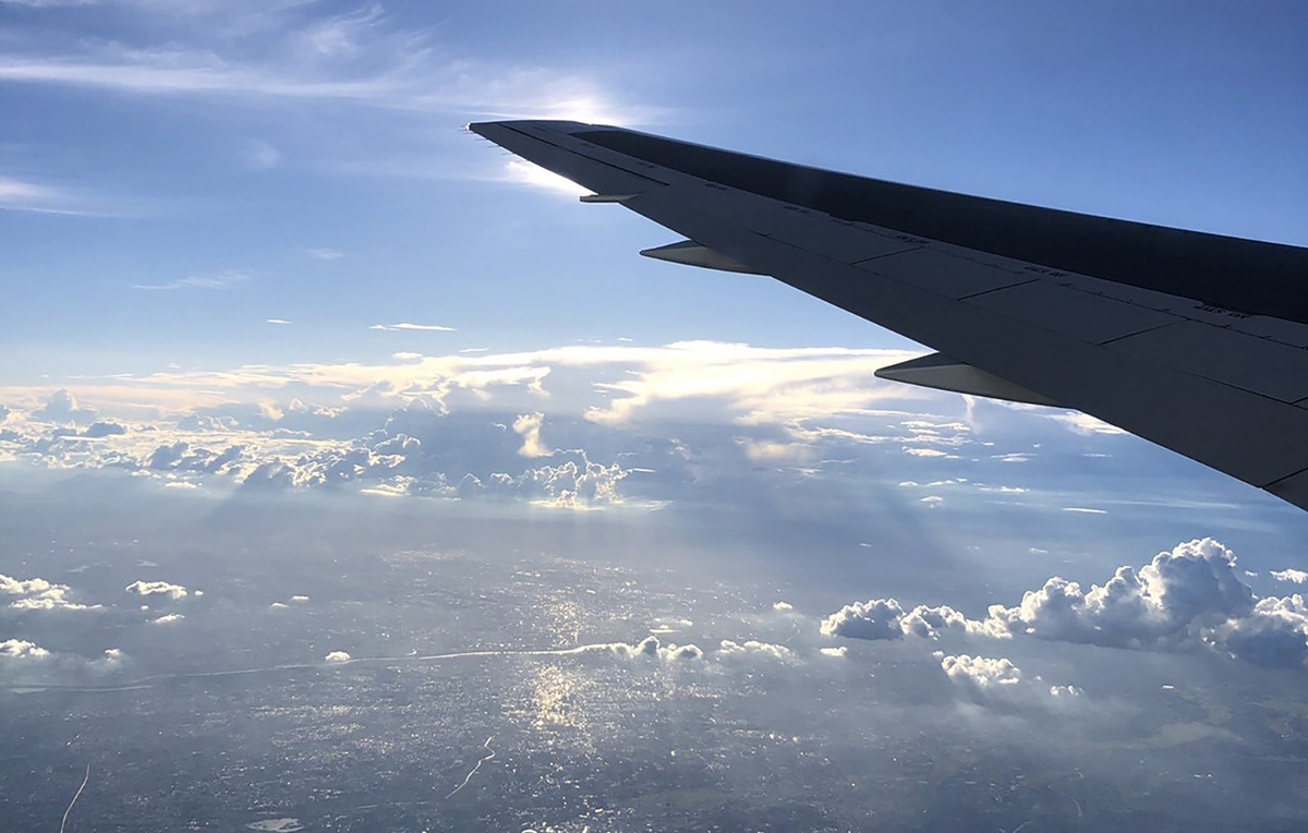 機内から見た外の写真